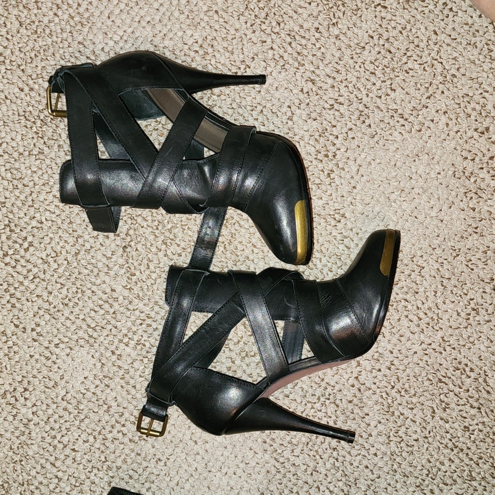 JOIE REAL LEATHER STRAPED PLATFORM HIGH HEEL SEXY AZZ BOOTIE EUC - Picture 10 of 12